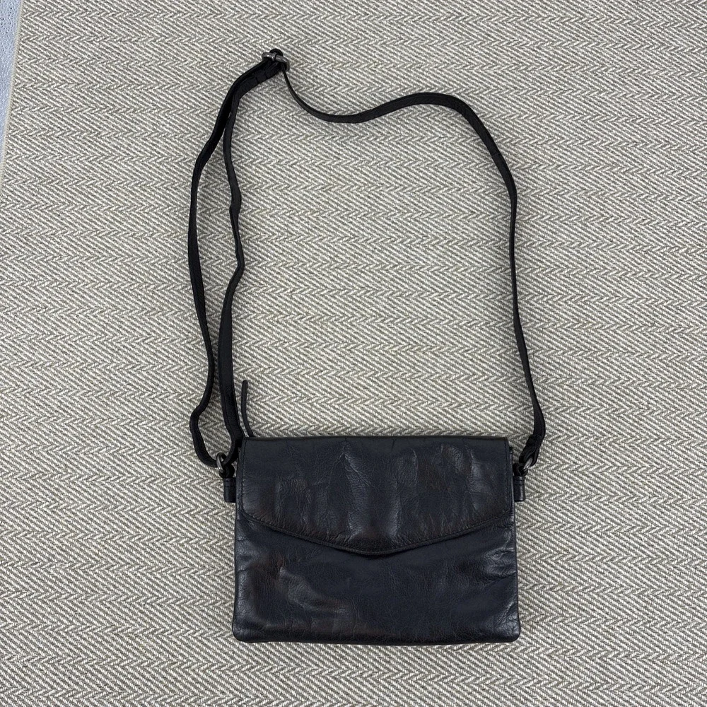 Vilenca Holland Black Genuine Leather Cross Shoulder Bag Purse - Picture 1 of 10